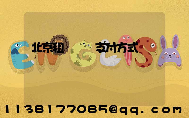 北京租車網絡支付方式
